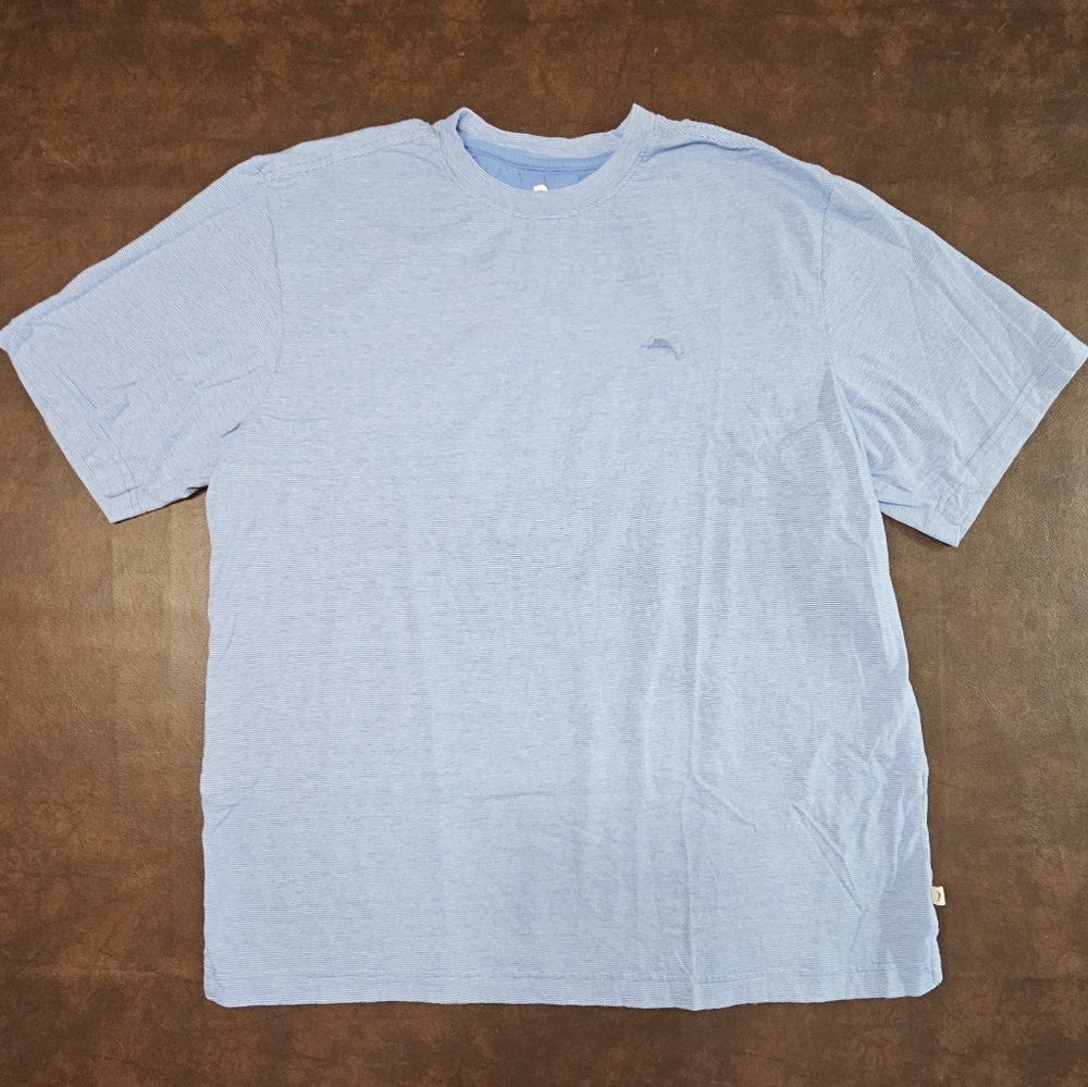 Tommy Bahama Men's Blue/White Striped T-Shirt